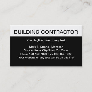 Building Contractor Business Cards