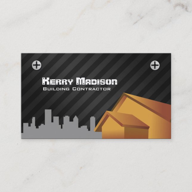 Building Contractor Business Cards (Front)