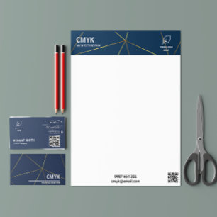 Building Contractor Elegant Branding Dark Custom Letterhead