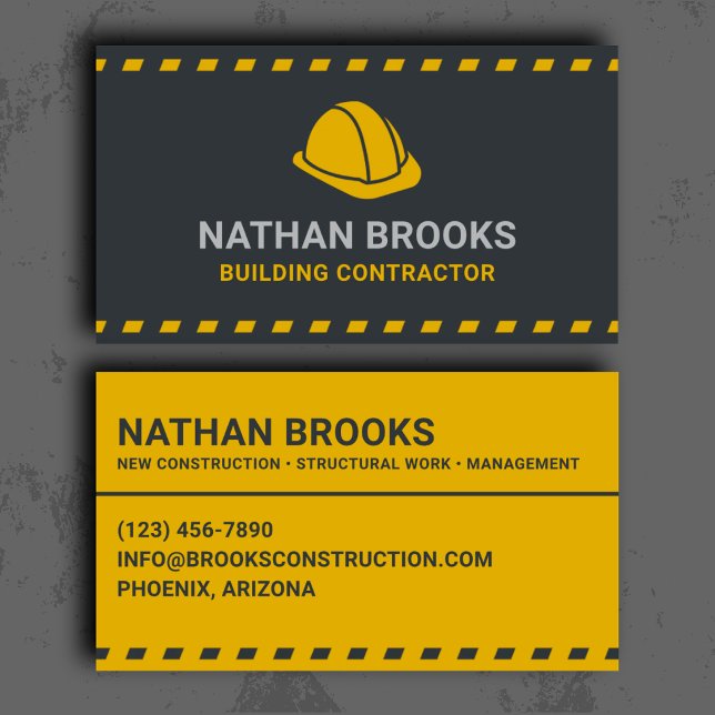 Building Contractor Professional Business Card (Creator Uploaded)