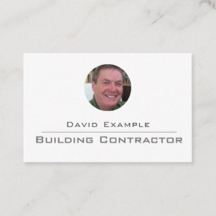 Building Contractor with Photo of Holder Business Card