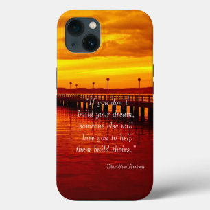Building dream hope quote sunset background OtterB iPhone 13 Case