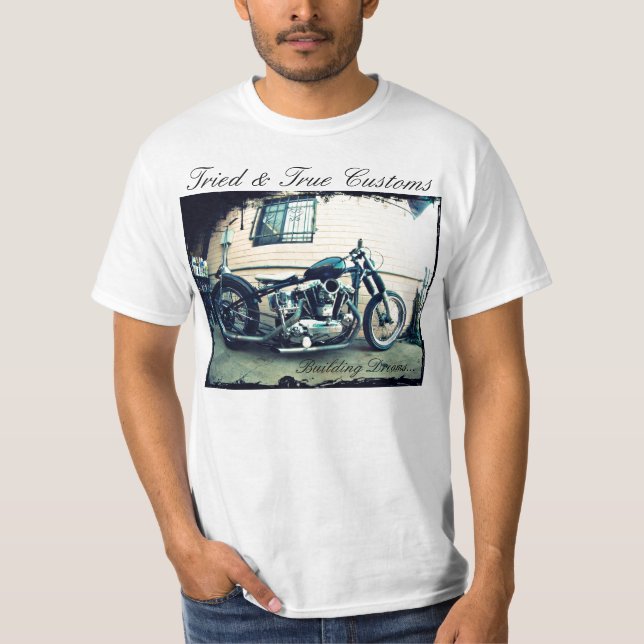 Building Dreams Vintage Harley Chopper T-Shirt (Front)