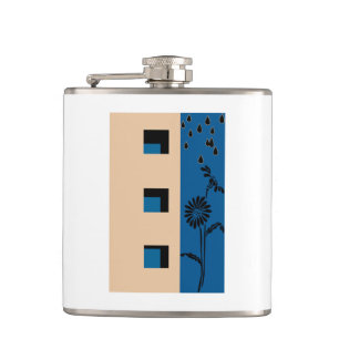 Building Flower Hip Flask
