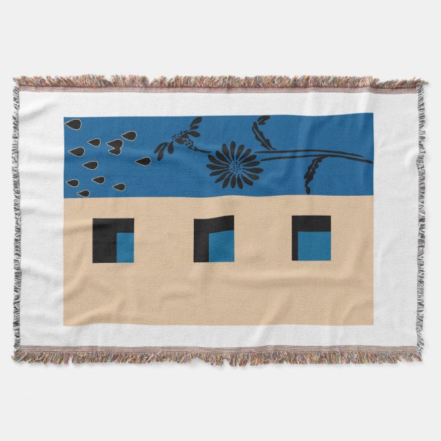 Building Flower Throw Blanket (Front)