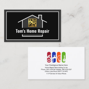 Building Frame Handyman Tools Window Business Card