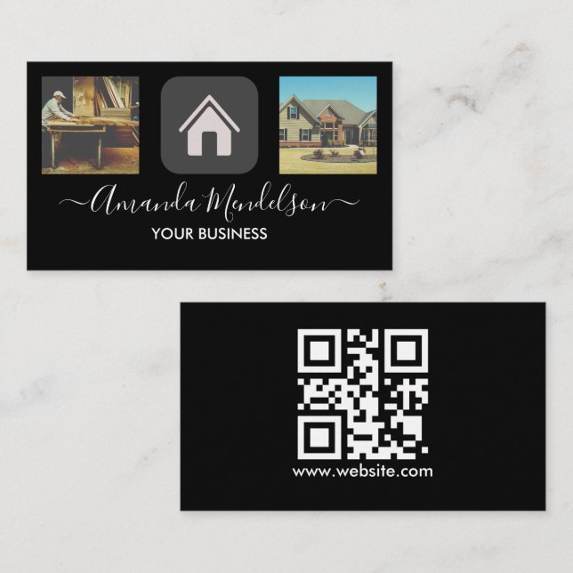 Building furniture estate agent construction business card (Front/Back)