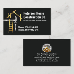 Building Home Frame Construction Business Card