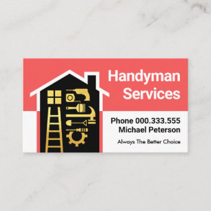 Building Home Frame Construction Works Business Card