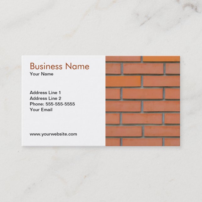 Building Industry Business Card Template (Front)