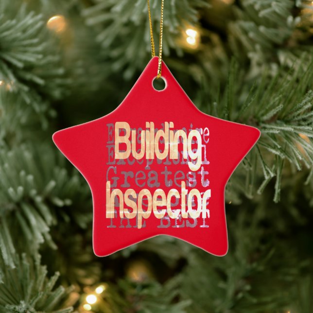 Building Inspector Extraordinaire Ceramic Tree Decoration (Tree)