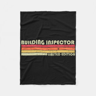Building Inspector Funny Job Title Birthday Worker Fleece Blanket