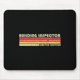 Building Inspector Funny Job Title Birthday Worker Mouse Mat