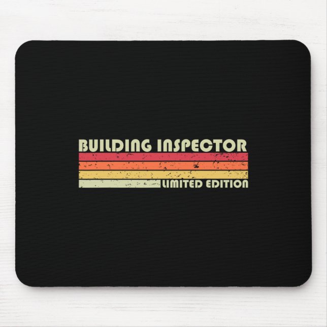 Building Inspector Funny Job Title Birthday Worker Mouse Mat (Front)