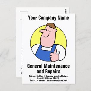 Building Maintenance and Repairs Postcard