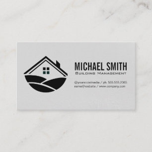 Building Management   Handyman   Home Icon Business Card
