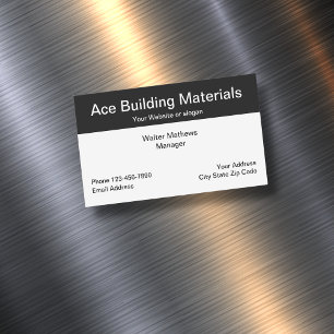 Building Materials Construction Magnetic Business Card