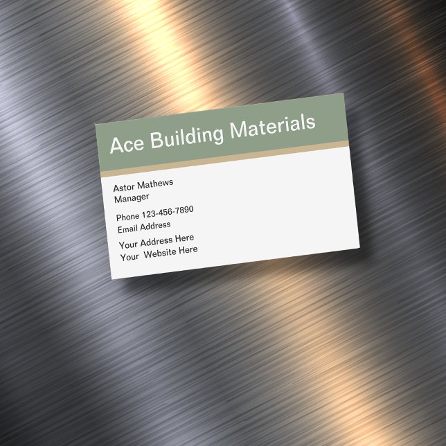Building Materials Supplier Magnetic Business Card (Creator Uploaded)