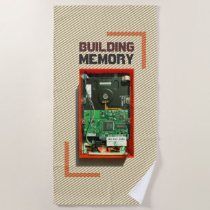 Building Memory geek hard drive with Custom Text Beach Towel