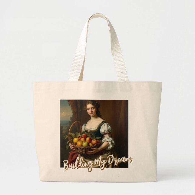 Building My Dream  Large Tote Bag (Front)