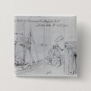 Building new houses 15 cm square badge