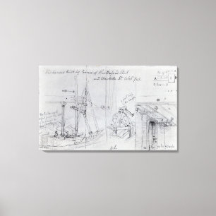 Building new houses canvas print