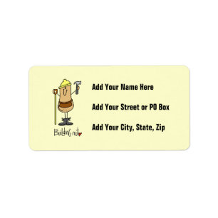 Building Nut T-shirts and Gifts Label