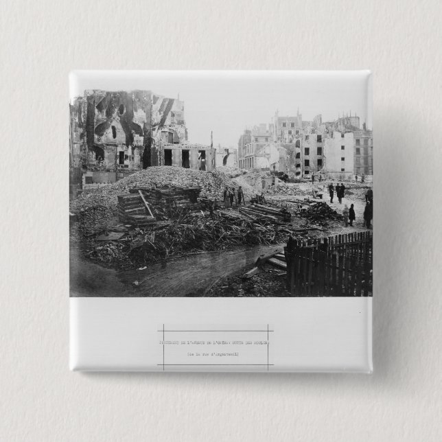 Building of Avenue de l'Opera 15 Cm Square Badge (Front)