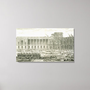 Building of the Main Entrance of the Louvre, Paris Canvas Print