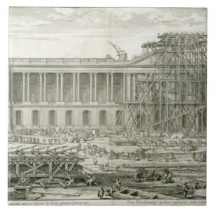 Building of the Main Entrance of the Louvre, Paris Tile