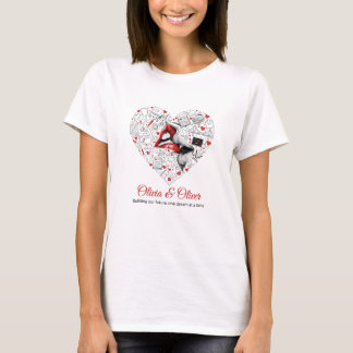 Building Our Future Profession Heart Valentine T-Shirt