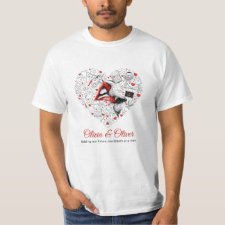 Building Our Future Profession Heart Valentine T-Shirt