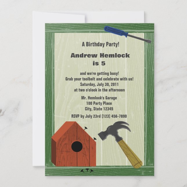Building Party Invitation (Front)