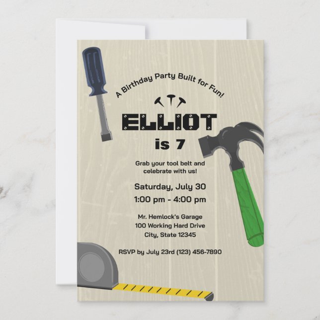 Building Party Invitation (Front)