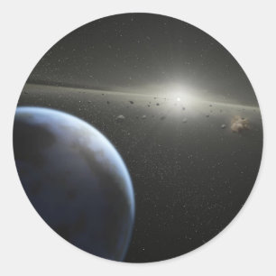 Building Planets Classic Round Sticker