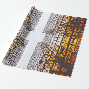 building reflection wrapping paper