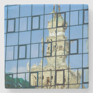 Building Reflections Stone Coaster