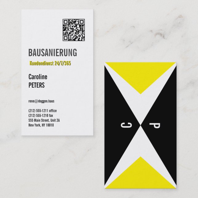 Building renovation business card (Front/Back)