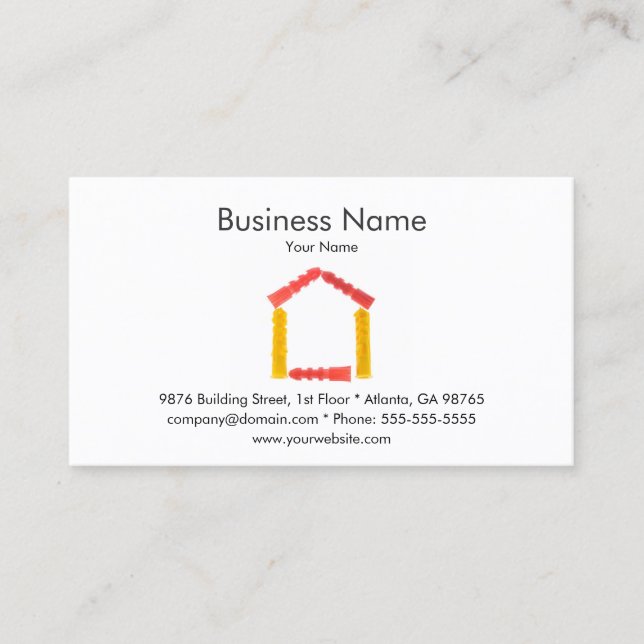 Building & Repair Business Card Template (Front)
