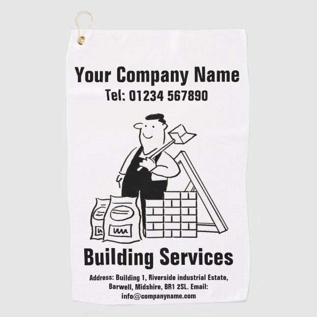 Building Services Promotion Golf Towel (Front)