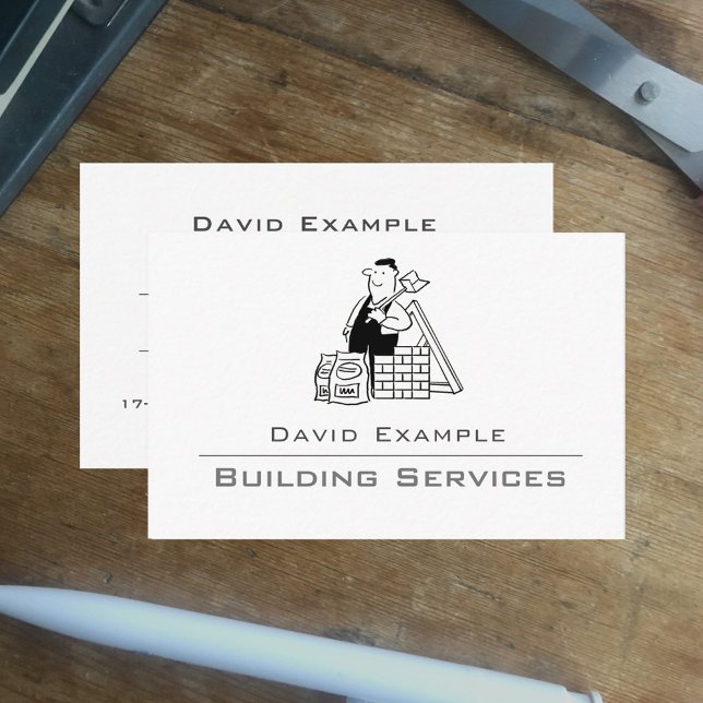 Building Services with Illustration Business Card (Creator Uploaded)