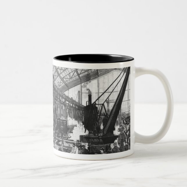 Building site of the Galerie des Machines Two-Tone Coffee Mug (Right)