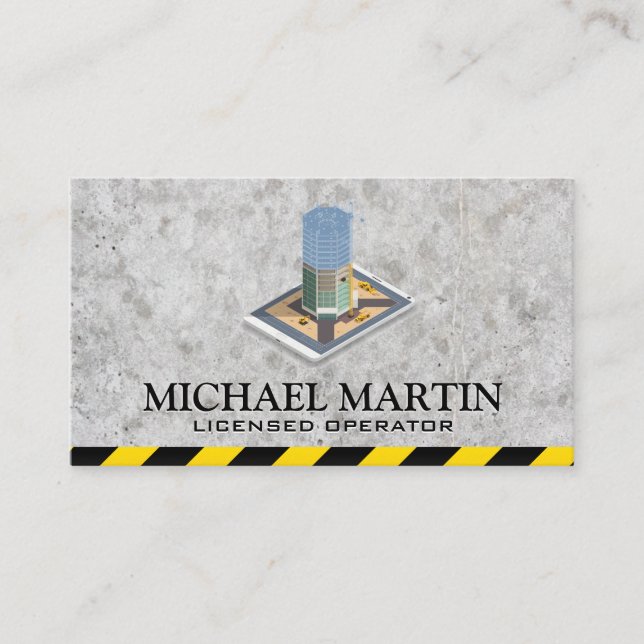 Building Skyscraper | Construction Site Business Card (Front)