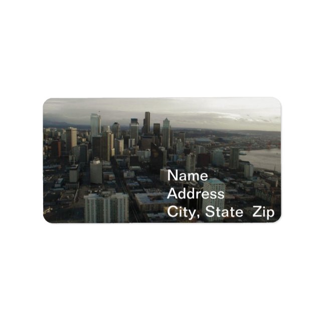 Building space needle Seattle Label (Front)