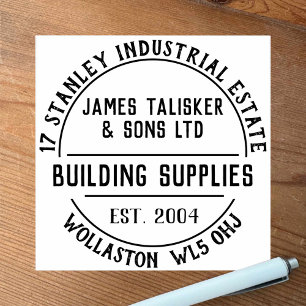 Building Supplies Rubber Stamp