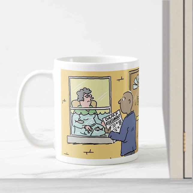 Building Surveyor Damp Assessment Cartoon. Coffee Mug (Creator Uploaded)