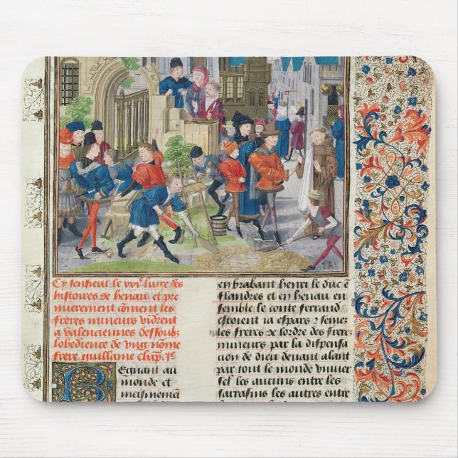 Building the Foundations of the Monastery Mouse Mat (Front)