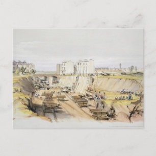 Building the Retaining Wall near Park Street, Camd Postcard