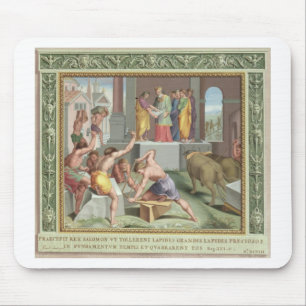 Building The Temple of Solomon, illustration from Mouse Mat