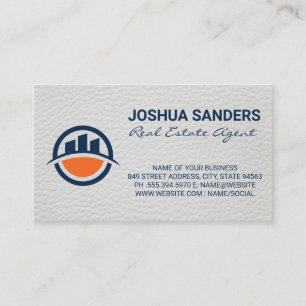Building Town Logo   Real Estate Agent Business Card